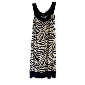 Enfocus Studio Black and White Halter Midi Sundress